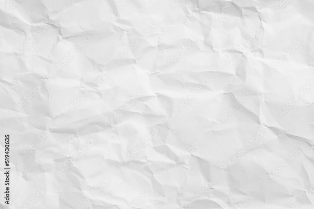 White crumpled paper texture background...