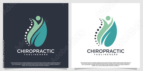 Chiropractic logo design for massage theraphy health Premium Vector part 5
