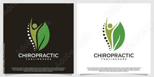 Chiropractic logo design for massage theraphy health Premium Vector part 6