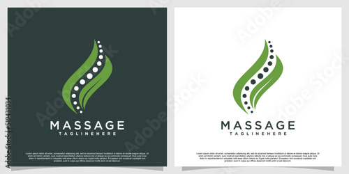 Massage logo design with creative unique style Premium Vector part 2