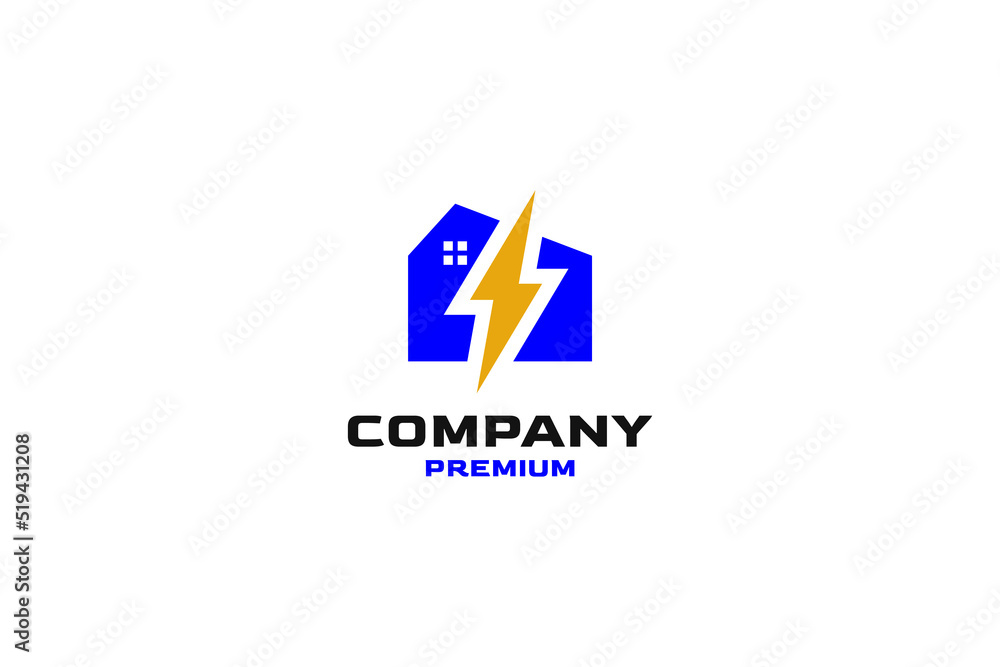 Illustration energy house logo design vector template idea Illustration energy house logo design vector template idea