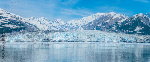 Εκτύπωση καμβά A close up view of the snout of the Valerie Glacier in Alaska in summertime