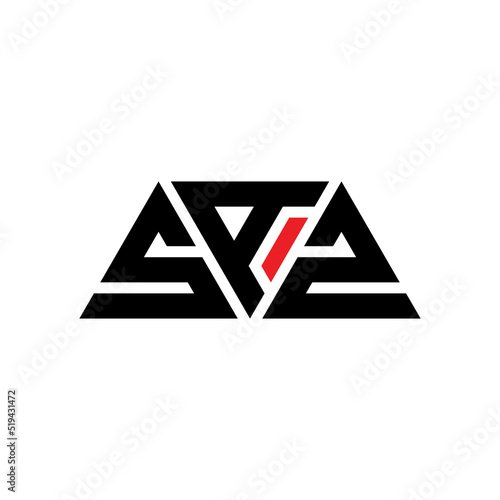SAZ triangle letter logo design with triangle shape. SAZ triangle logo design monogram. SAZ triangle vector logo template with red color. SAZ triangular logo Simple, Elegant, and Luxurious Logo...