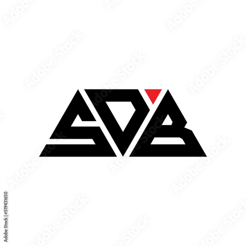 SDB triangle letter logo design with triangle shape. SDB triangle logo design monogram. SDB triangle vector logo template with red color. SDB triangular logo Simple, Elegant, and Luxurious Logo... photo