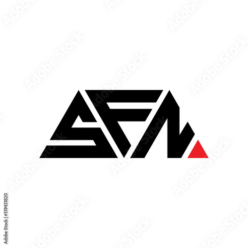 SFN triangle letter logo design with triangle shape. SFN triangle logo design monogram. SFN triangle vector logo template with red color. SFN triangular logo Simple, Elegant, and Luxurious Logo...