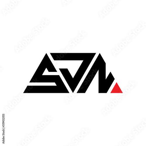 SJN triangle letter logo design with triangle shape. SJN triangle logo design monogram. SJN triangle vector logo template with red color. SJN triangular logo Simple, Elegant, and Luxurious Logo...