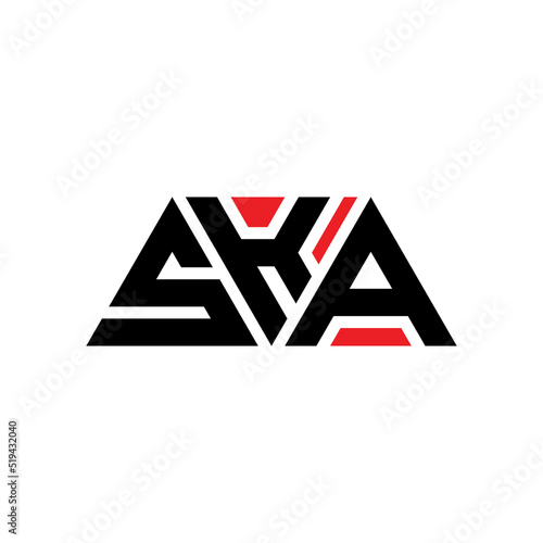Bilde på lerret SKA triangle letter logo design with triangle shape