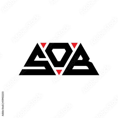 SOB triangle letter logo design with triangle shape. SOB triangle logo design monogram. SOB triangle vector logo template with red color. SOB triangular logo Simple, Elegant, and Luxurious Logo...