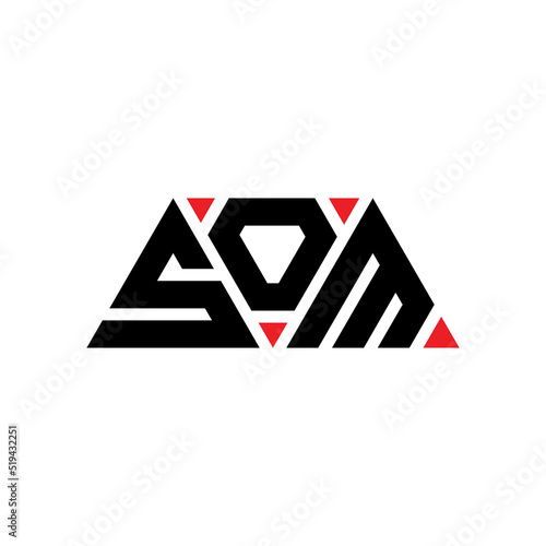 SOM triangle letter logo design with triangle shape. SOM triangle logo design monogram. SOM triangle vector logo template with red color. SOM triangular logo Simple, Elegant, and Luxurious Logo...