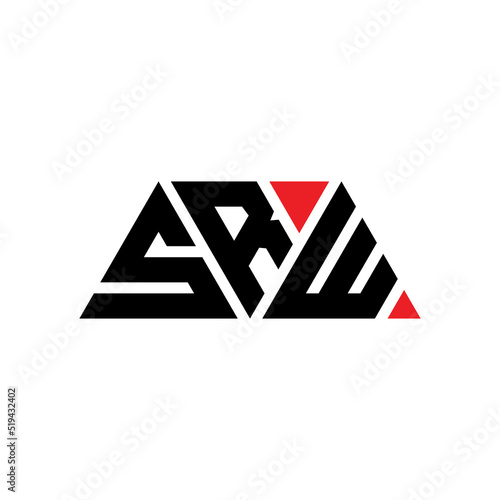 SRW triangle letter logo design with triangle shape. SRW triangle logo design monogram. SRW triangle vector logo template with red color. SRW triangular logo Simple, Elegant, and Luxurious Logo...