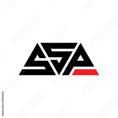SSP triangle letter logo design with triangle shape. SSP triangle logo design monogram. SSP triangle vector logo template with red color. SSP triangular logo Simple, Elegant, and Luxurious Logo...