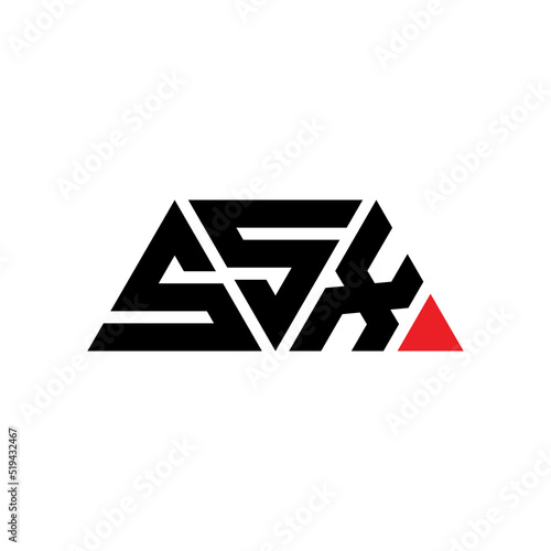 SSX triangle letter logo design with triangle shape. SSX triangle logo design monogram. SSX triangle vector logo template with red color. SSX triangular logo Simple, Elegant, and Luxurious Logo...