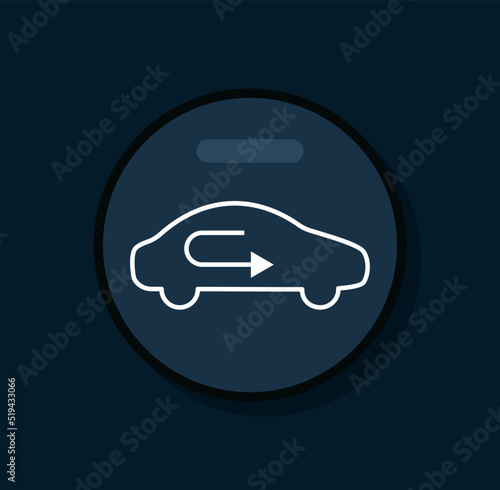 Car climate control with air condition button, vector design photo