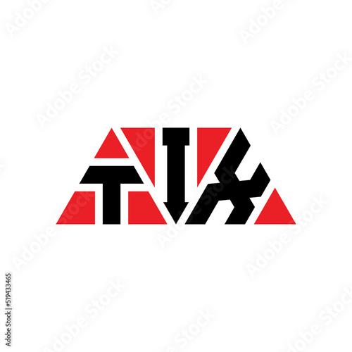 TIX triangle letter logo design with triangle shape. TIX triangle logo design monogram. TIX triangle vector logo template with red color. TIX triangular logo Simple, Elegant, and Luxurious Logo...