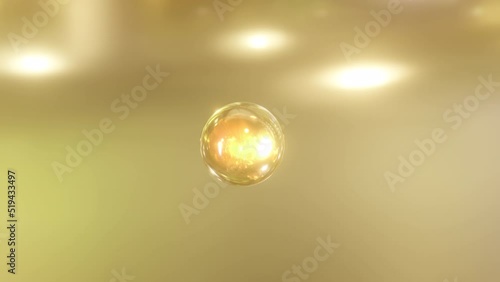 Wallpaper Mural Cosmetics 3D Animation Multivitamin combined into a cream. Bubble concept animation merges into skin cream. Fluid liquid blob, metaball morphing animation. Torontodigital.ca