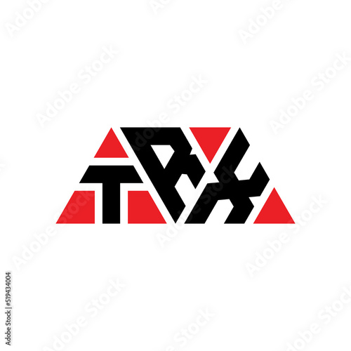 TRX triangle letter logo design with triangle shape. TRX triangle logo design monogram. TRX triangle vector logo template with red color. TRX triangular logo Simple, Elegant, and Luxurious Logo...