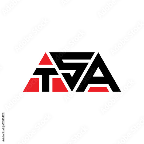 TSA triangle letter logo design with triangle shape. TSA triangle logo design monogram. TSA triangle vector logo template with red color. TSA triangular logo Simple, Elegant, and Luxurious Logo...