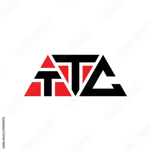 TTC triangle letter logo design with triangle shape. TTC triangle logo design monogram. TTC triangle vector logo template with red color. TTC triangular logo Simple  Elegant  and Luxurious Logo...