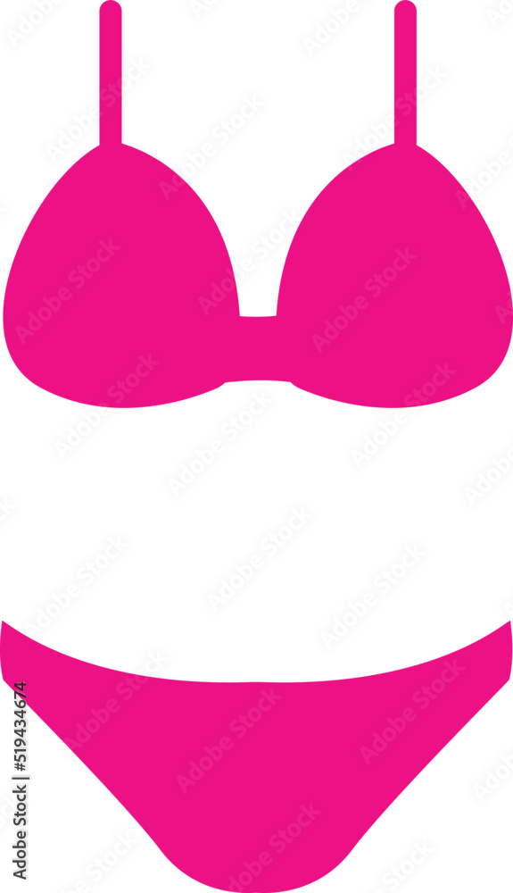 Simple Hand Drawn Pink Bra and Panties, Lingerie Vector Simple Hand Drawn Pink Bra and Panties, Lingerie Vector
