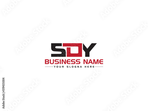 Letter SOY Logo Icon, Creative SO s o y Letter Logo Icon Vector With Colorful Three Letter Design For Brand