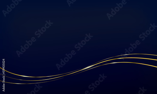 ラグジュアリーな雰囲気のゴールド曲線、背景素材