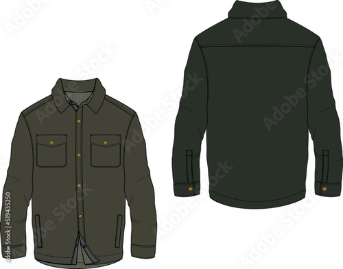 mens thermal shirtjacket