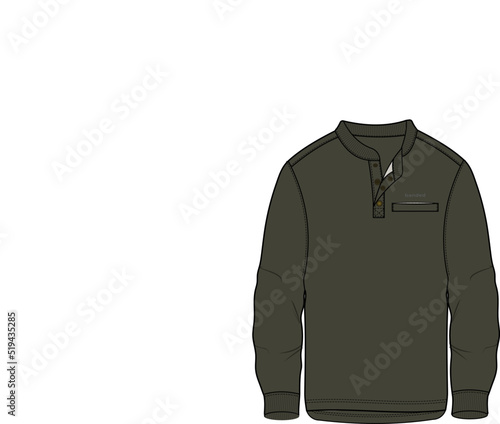 men's henley sweatshirt