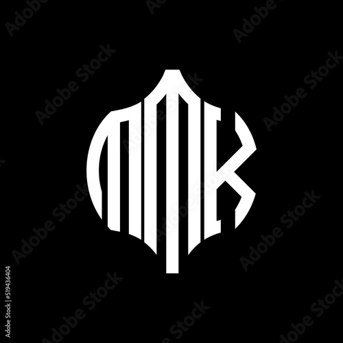 MMK letter logo. MMK best black background vector image. MMK Monogram logo design for entrepreneur and business.
 photo