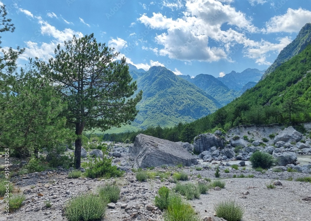 landscape in the mountains in Albania