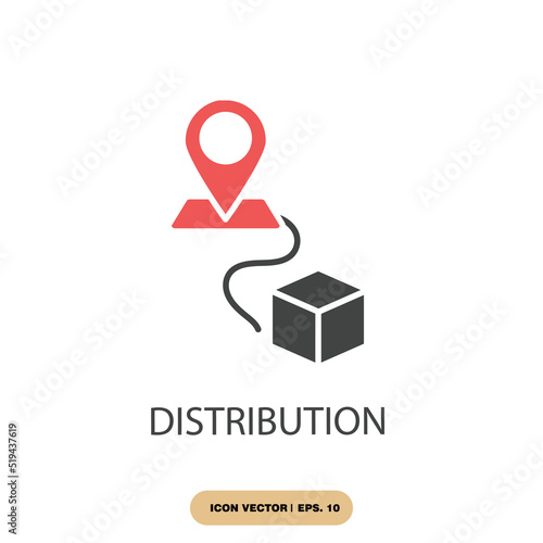 distribution icons  symbol vector elements for infographic web