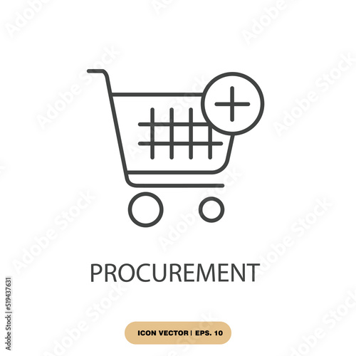 procurement icons  symbol vector elements for infographic web