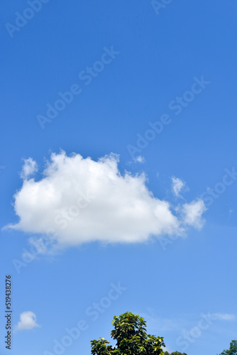 Beautiful sky. Cumulonimbus cloud and cirrus cloud © KAVIN