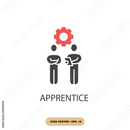 apprentice icons  symbol vector elements for infographic web