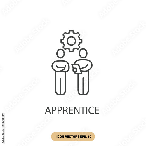 apprentice icons  symbol vector elements for infographic web