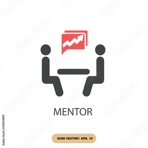 mentor icons  symbol vector elements for infographic web