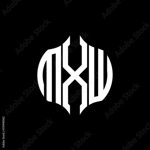 MXW letter logo. MXW best black background vector image. MXW Monogram logo design for entrepreneur and business.
 photo