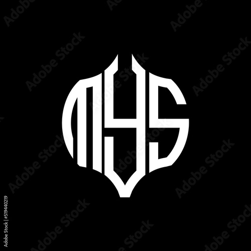 MYS letter logo. MYS best black background vector image. MYS Monogram logo design for entrepreneur and business.
