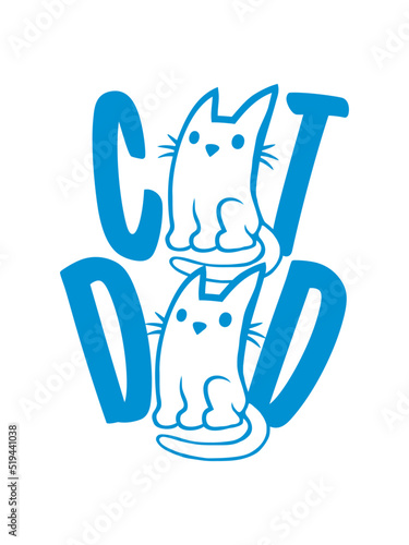 Cat Dad Design Text 