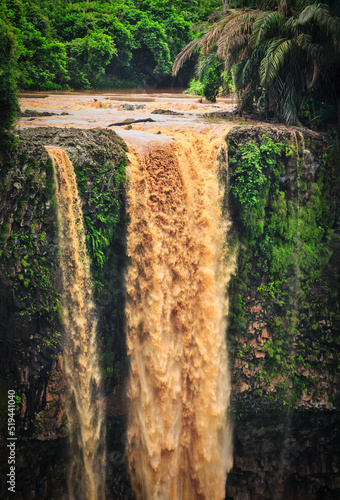 Close-up of the Chamarel waterfall, Chamarel, Mauritius photo