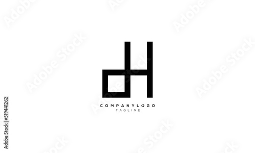 DH HD Abstract initial monogram letter alphabet logo design photo