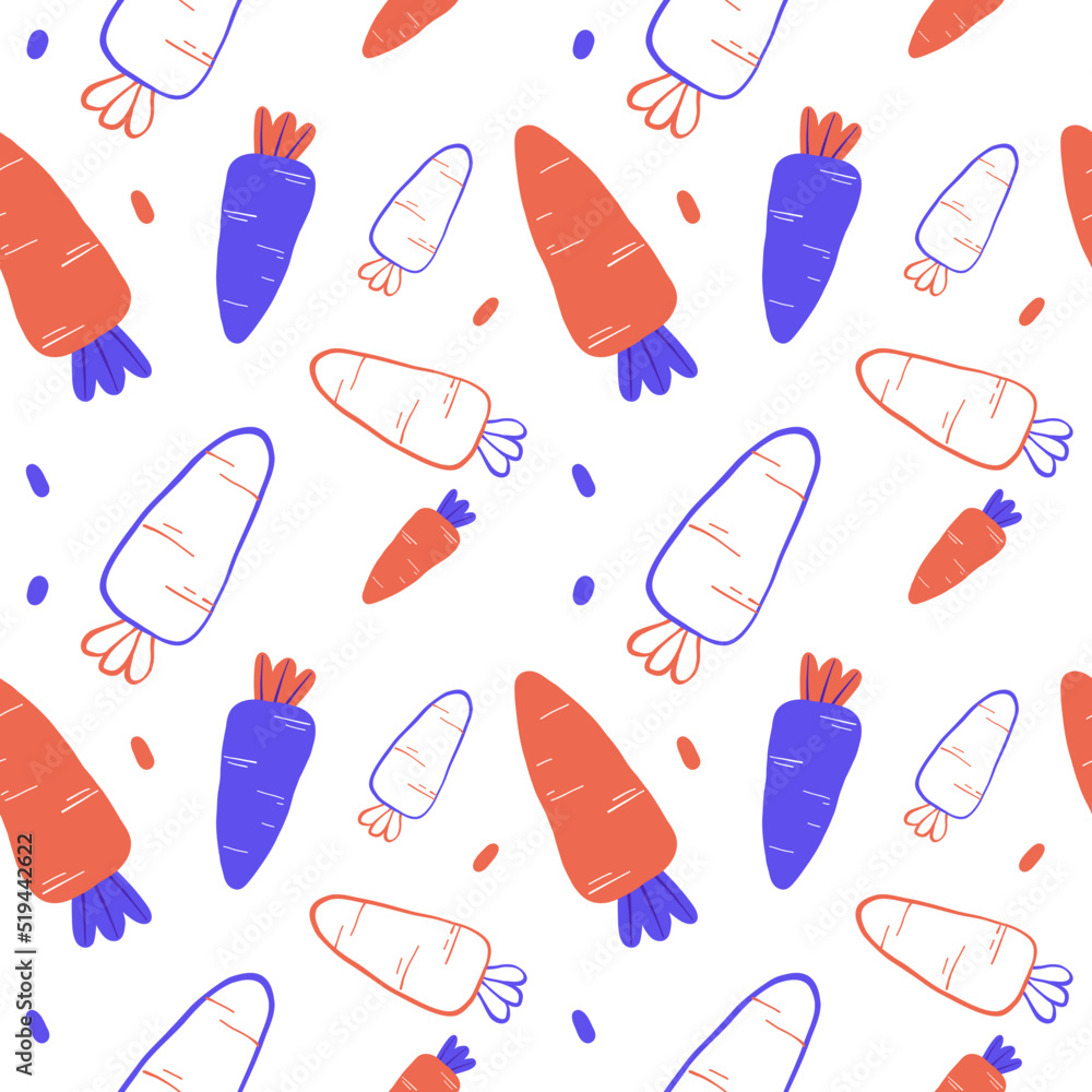 carrot on white background seamless pattern carrot on white background seamless pattern