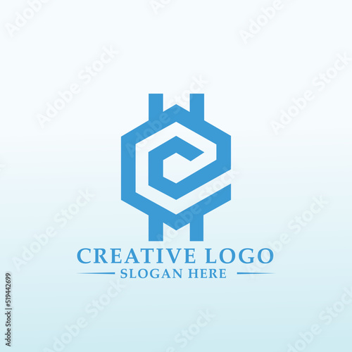 Crypto currency vector logo design template