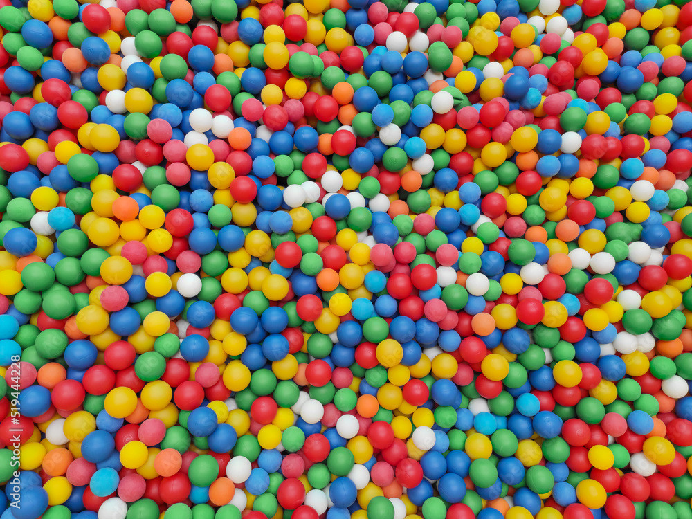 colorful ball pit for a lot of fun - obrazy, fototapety, plakaty 