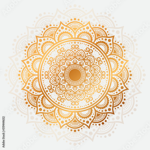Ornamental Geometric  luxury Golden mandala vector design