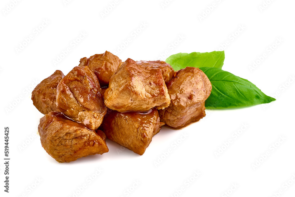 Meat stew, goulash with sauce, isolated on white background. Meat stew, goulash with sauce, isolated on white background.