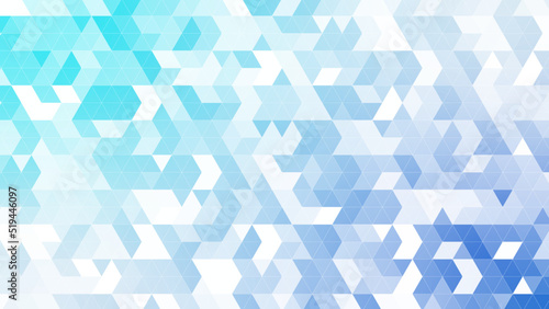 三角パターン背景素材，ブルーのグラデーション