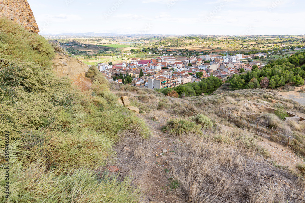 a view from the castle over Monzón, Cinca Medio, province of Huesca, Aragon, Spain