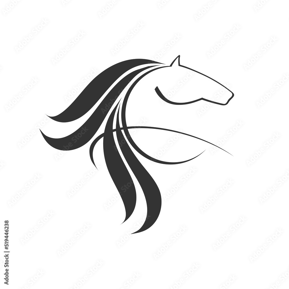 Horse symbol vector. Horse head logo design