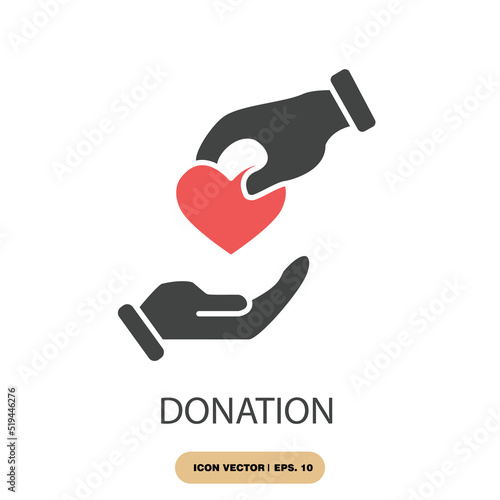 donation icons  symbol vector elements for infographic web