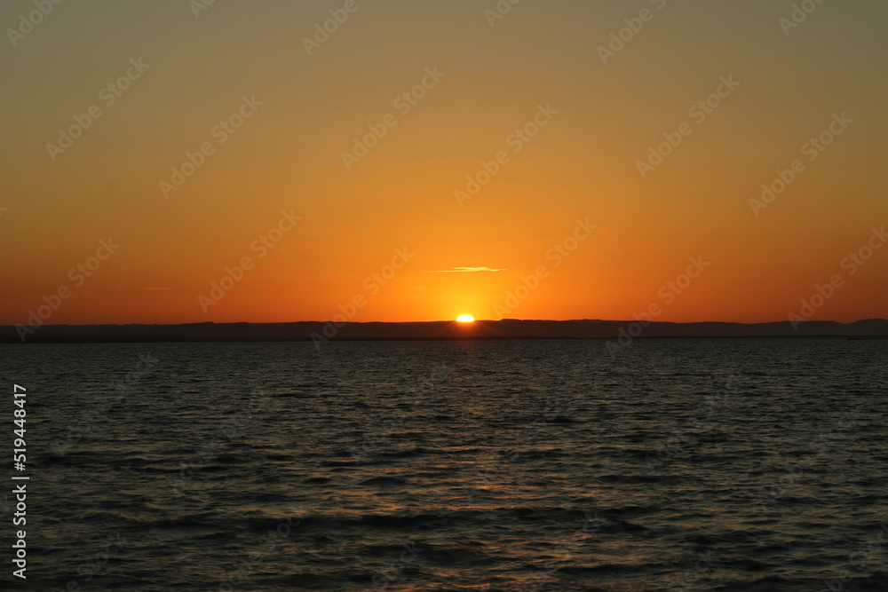 A beautiful sunset in the bay of La Paz , Baja California Sur in Mexico